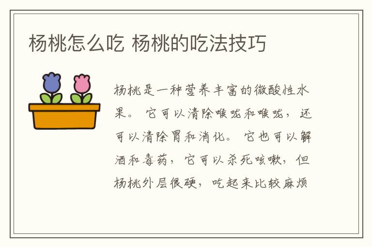 杨桃怎么吃 杨桃的吃法技巧