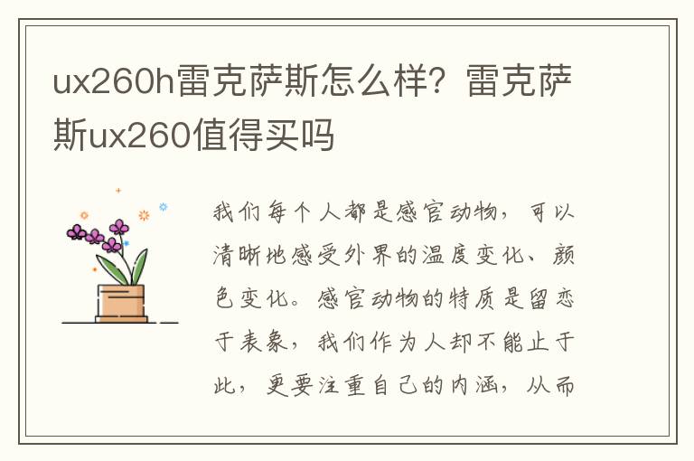 ux260h雷克萨斯怎么样？雷克萨斯ux260值得买吗